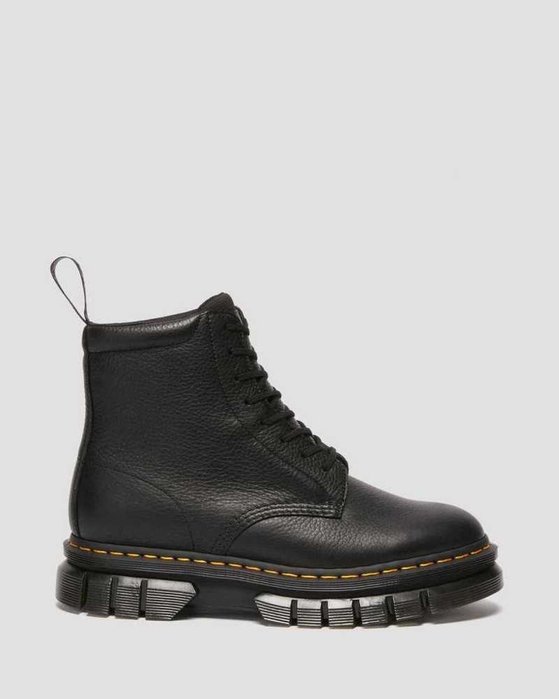 Dr Martens Rikard Lunar Leather Platform Boots Platform Boots Black | 13827FAKL