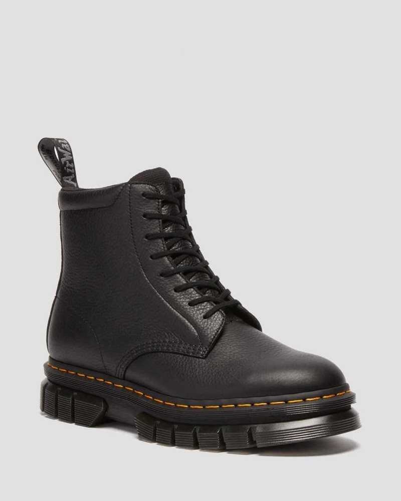 Dr Martens Rikard Lunar Leather Platform Boots Ankle Boots Black | 80412HAGB