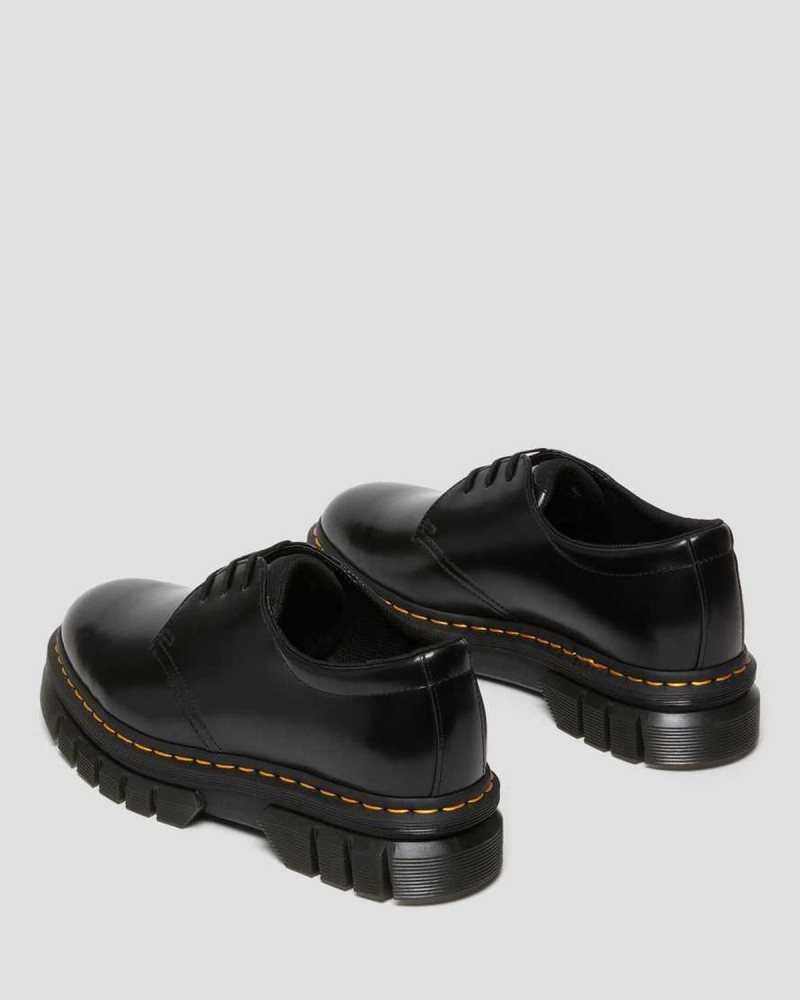 Dr Martens Rikard Polished Smooth Leather Platform Shoes Oxfords Shoes Black | 06798RDMV