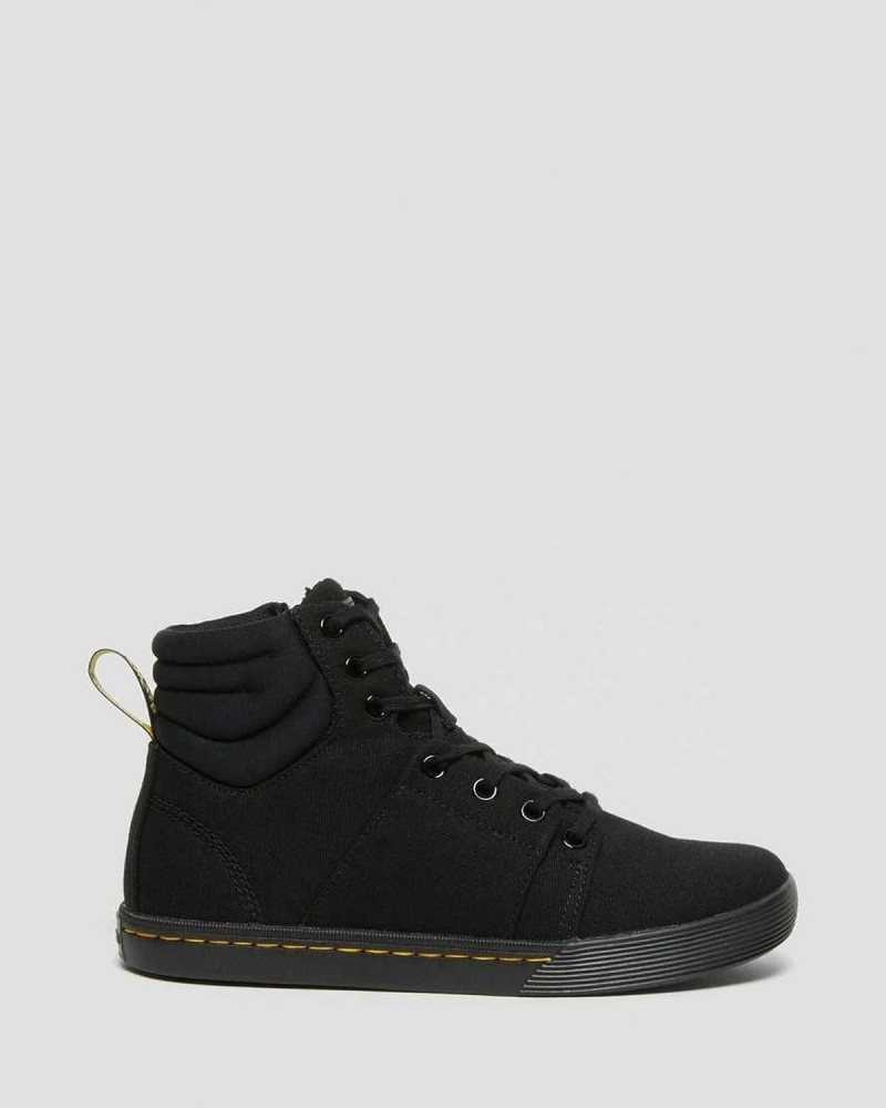 Dr Martens Rozarya Canvas Casual Boots Ankle Boots Black / Black | 35487ORIP