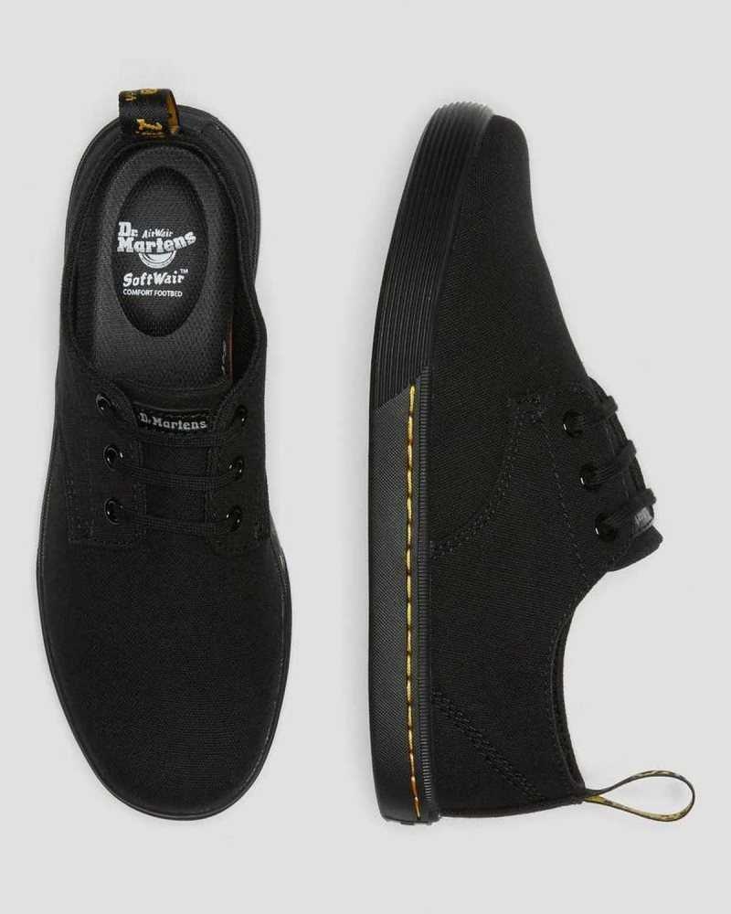 Dr Martens Santanita Canvas Casual Shoes Casual Boots Black | 74138DTXL