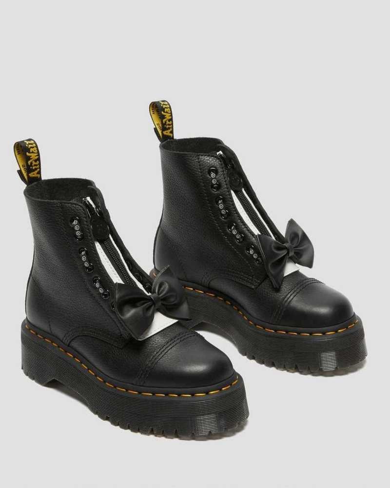 Dr Martens Sinclair Lazy Oaf Leather Platform Boots Ankle Boots Black | 94507BNZR