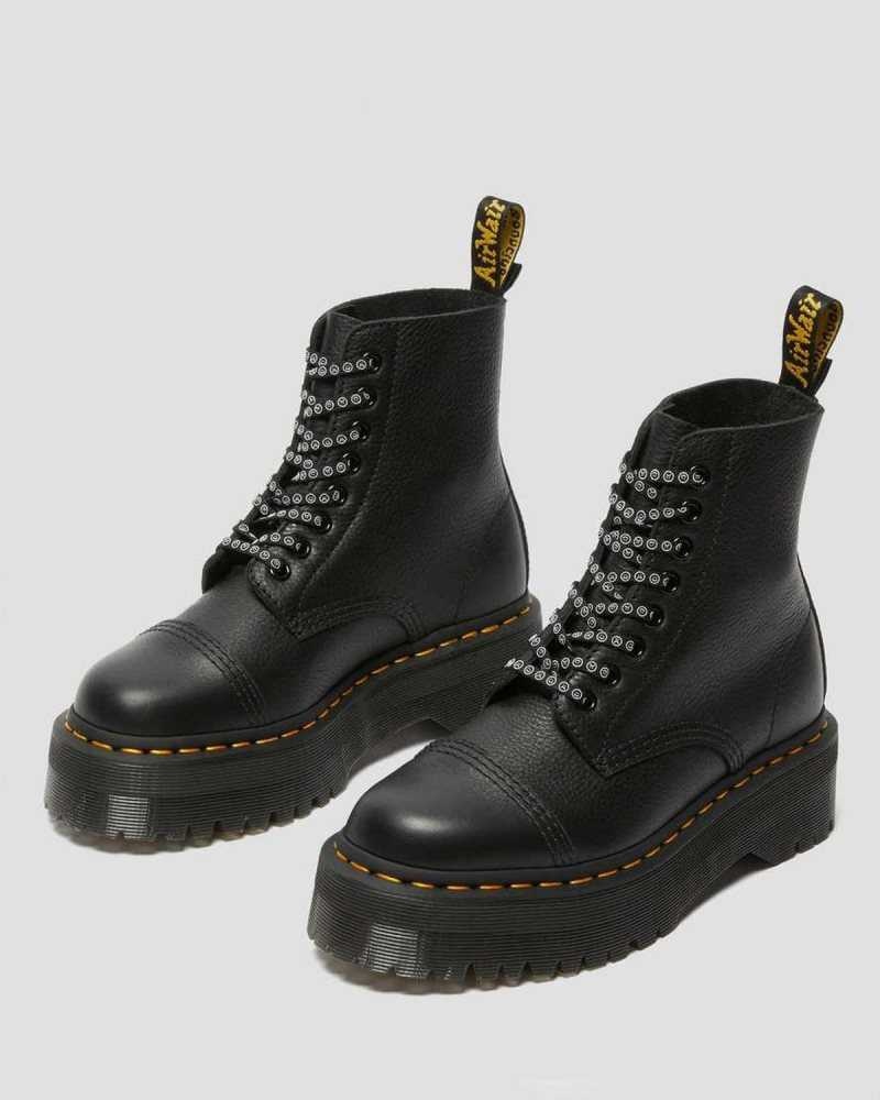 Dr Martens Sinclair Lazy Oaf Leather Platform Boots Ankle Boots Black | 94507BNZR