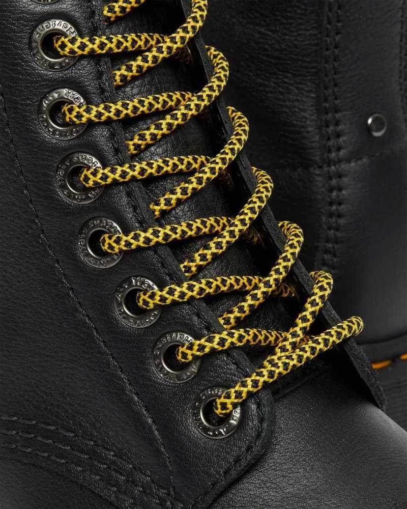 Dr Martens Sinclair Max Pisa Leather Platform Boots Ankle Boots Black | 73680QDRP