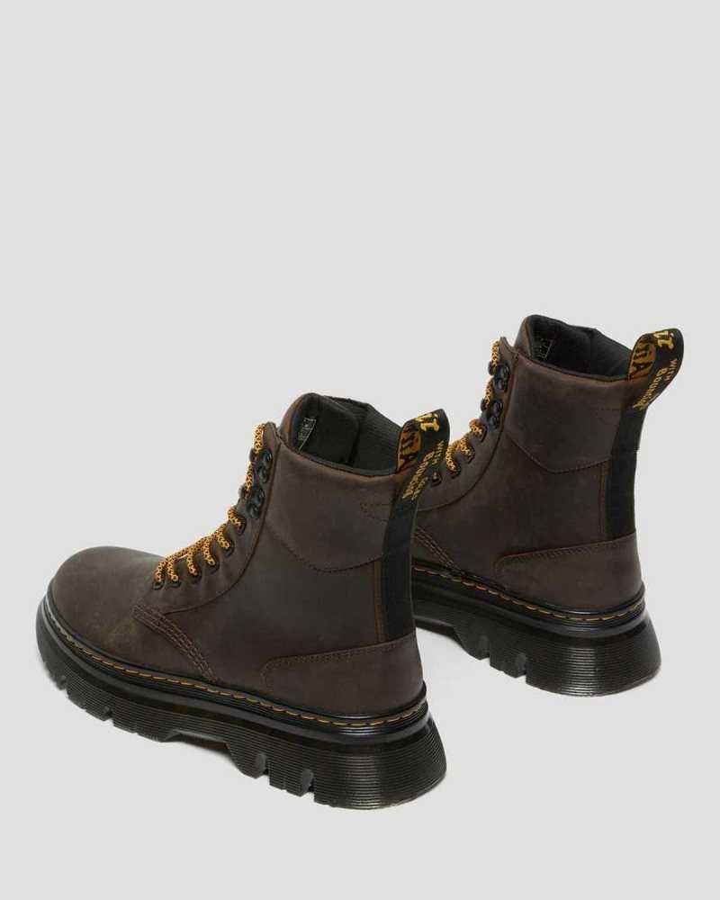 Dr Martens Tarik Crazy Horse Leather Utility Boots Casual Boots Dark Brown | 18706SOFN