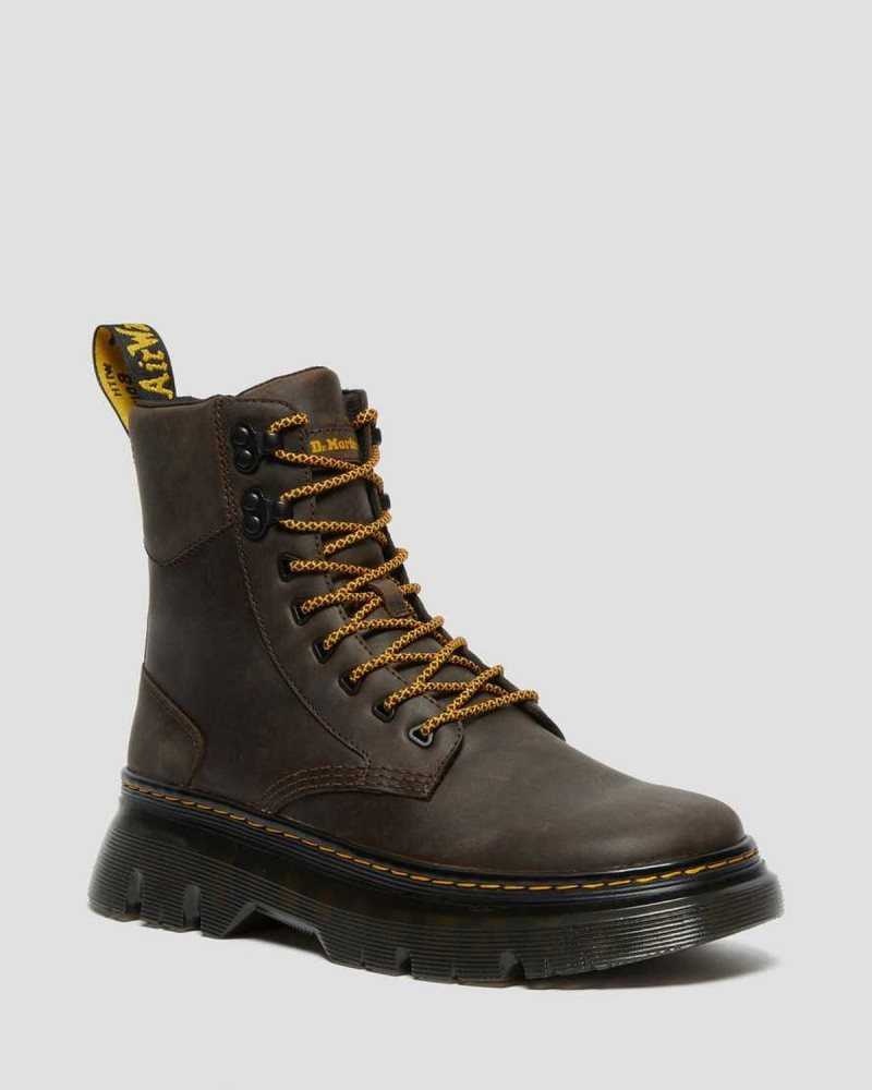 Dr Martens Tarik Crazy Horse Leather Utility Boots Casual Boots Dark Brown | 18706SOFN