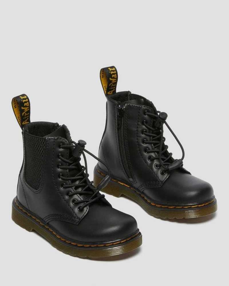 Dr Martens Toddler 1460 Harper Leather Boots Boots Black | 23047VQDH