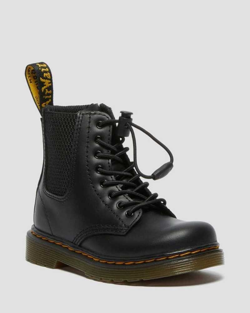 Dr Martens Toddler 1460 Harper Leather Boots Boots Black | 23047VQDH