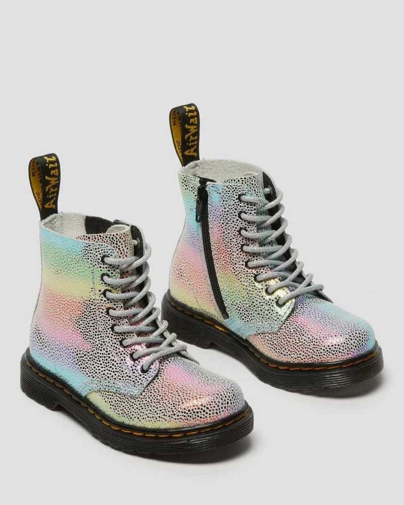 Dr Martens Toddler 1460 Pascal Iridescent Lace Up Boots Boots Multicolor | 04523ZVKB