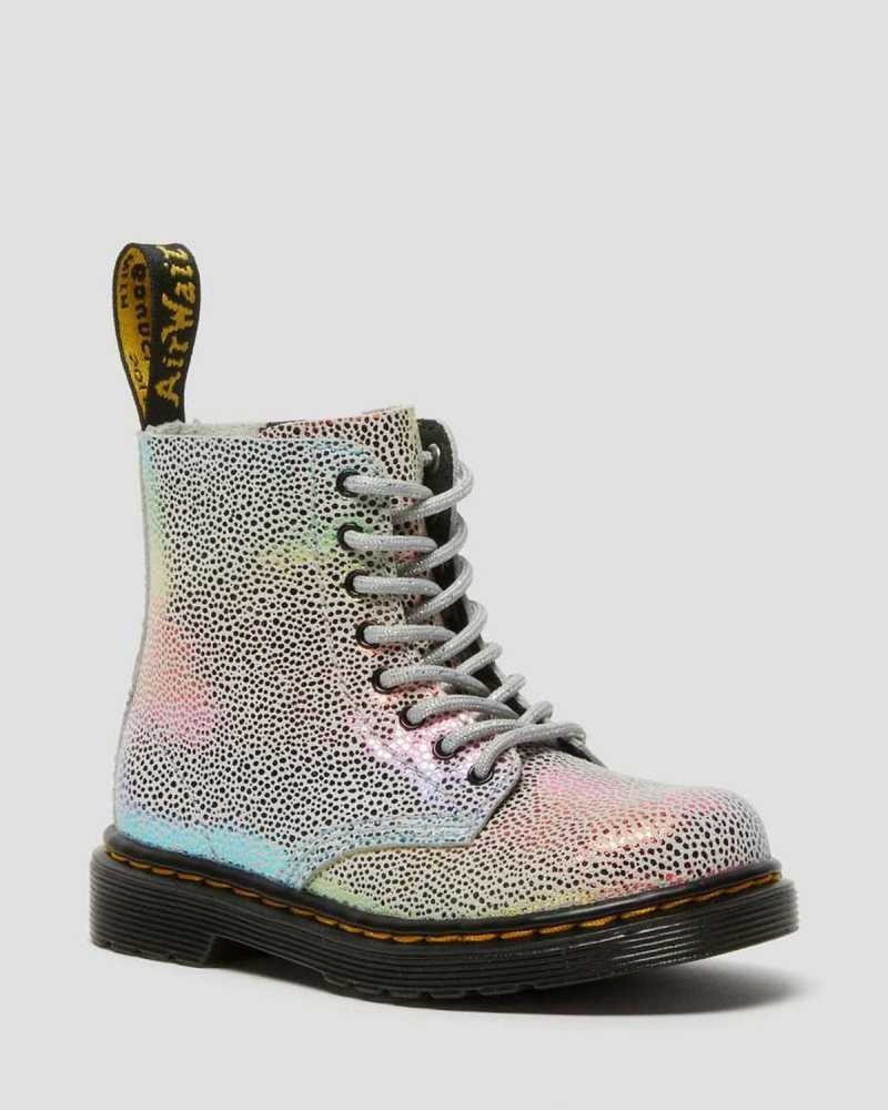 Dr Martens Toddler 1460 Pascal Iridescent Lace Up Boots Boots Multicolor | 04523ZVKB