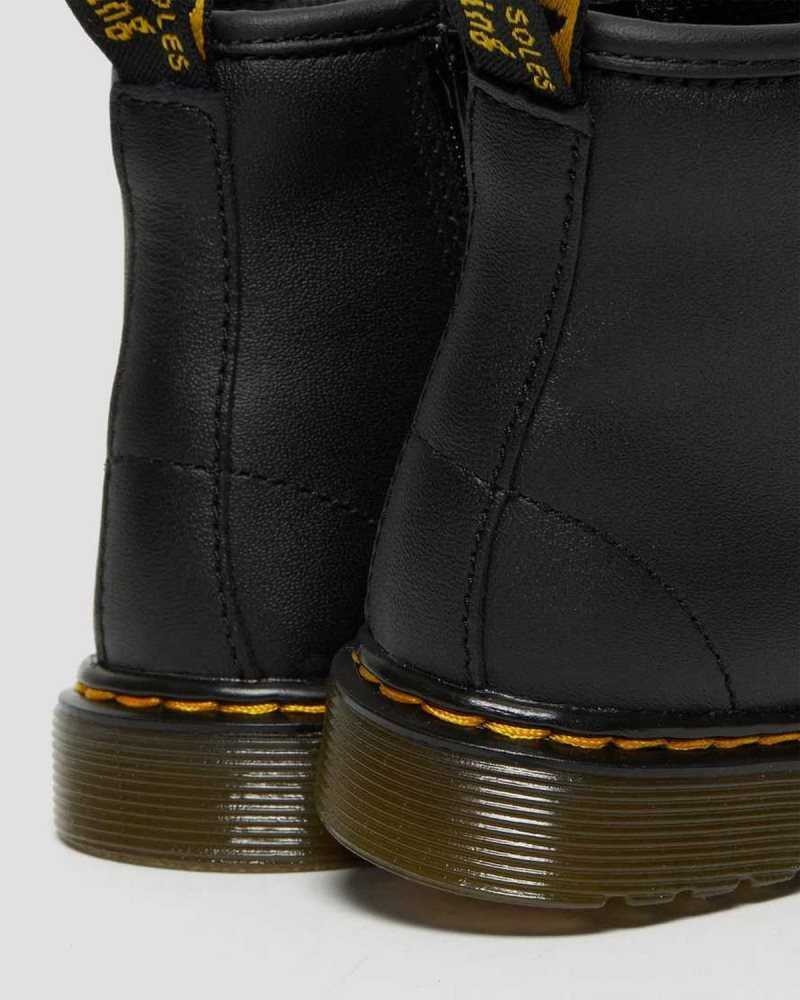 Dr Martens Toddler 1460 Softy T Leather Lace Up Boots Boots Black | 84231XFAN