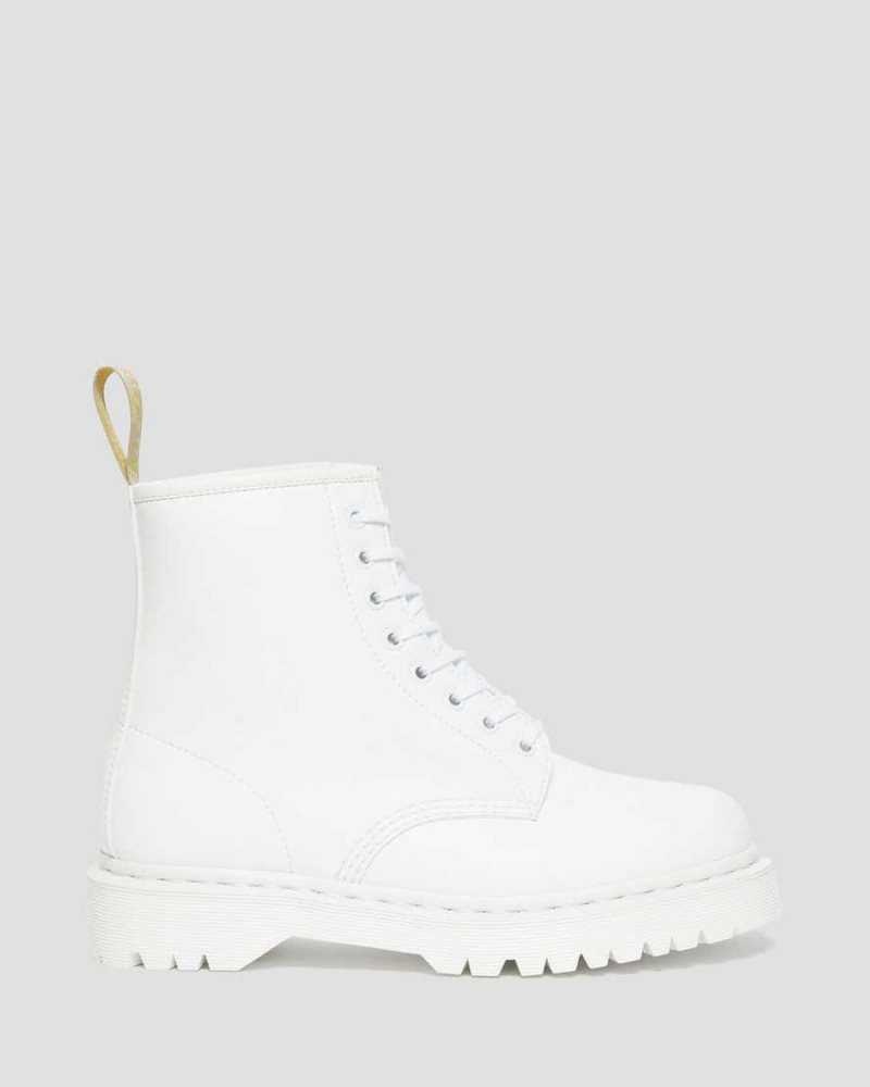 Dr Martens Vegan 1460 Bex Kemble Mono Platform Boots Originals Shoes White | 24568JZQR