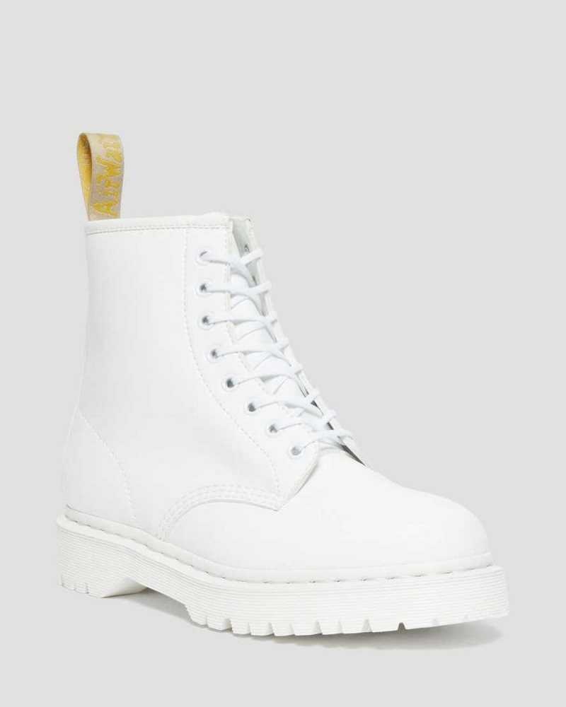 Dr Martens Vegan 1460 Bex Kemble Mono Platform Boots Platform Boots White | 87413RUBP