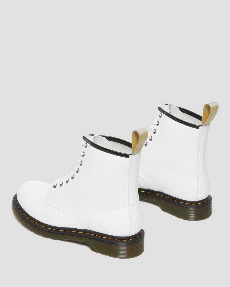 Dr Martens Vegan 1460 Kemble Lace Up Boots Ankle Boots White | 03258CBQF