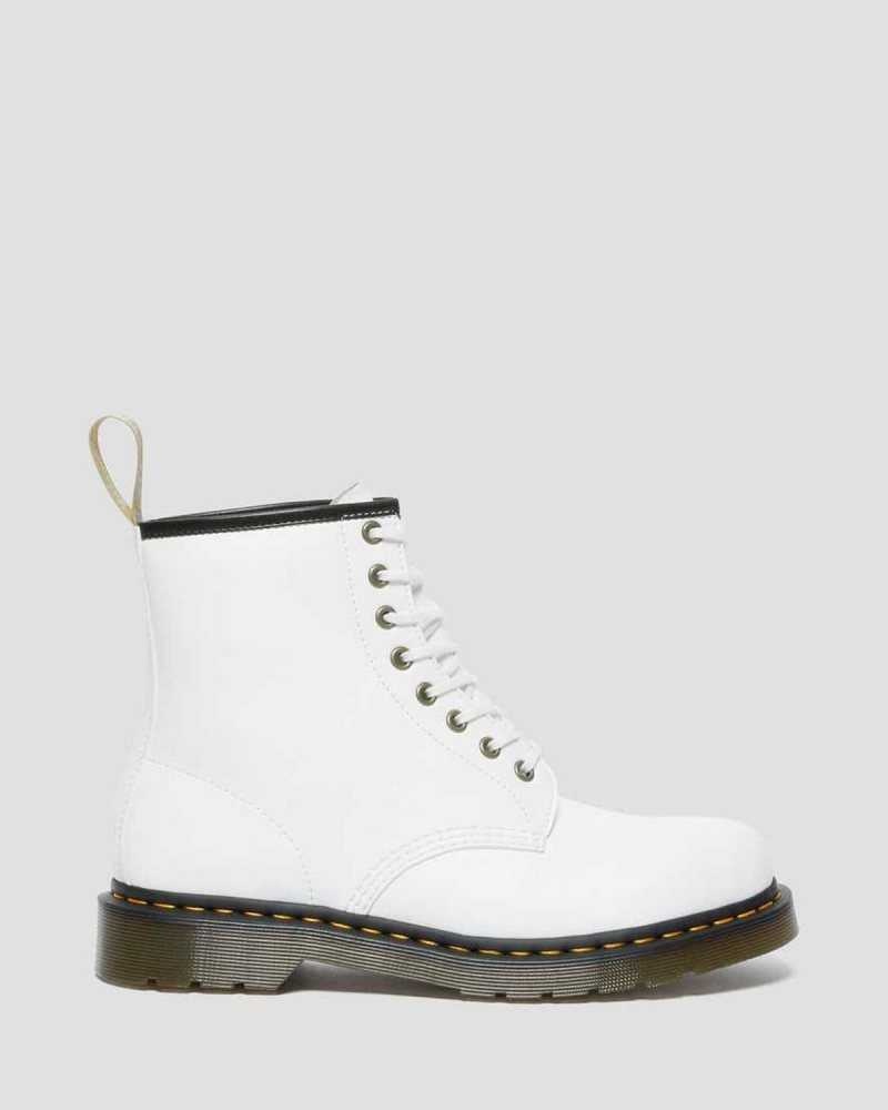 Dr Martens Vegan 1460 Kemble Lace Up Boots Ankle Boots White | 03258CBQF