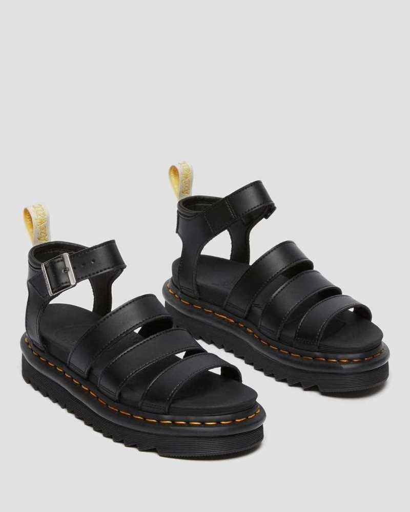 Dr Martens Vegan Blaire Felix Gladiator Sandals Platform Sandals Black | 28641LQDU