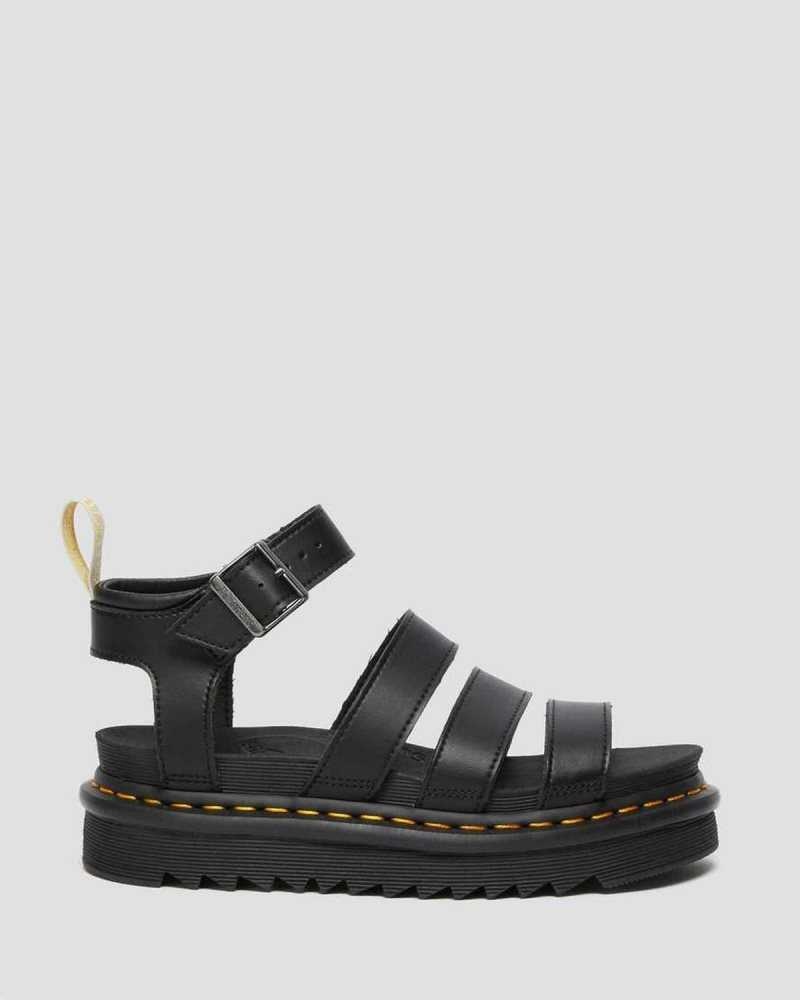 Dr Martens Vegan Blaire Felix Gladiator Sandals Platform Sandals Black | 28641LQDU