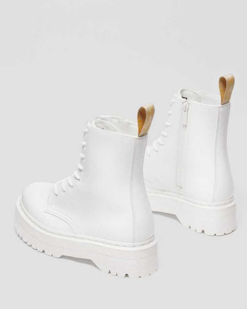 Dr Martens Vegan Jadon II Kemble Mono Platform Boots Platform Boots White | 26948XWLG