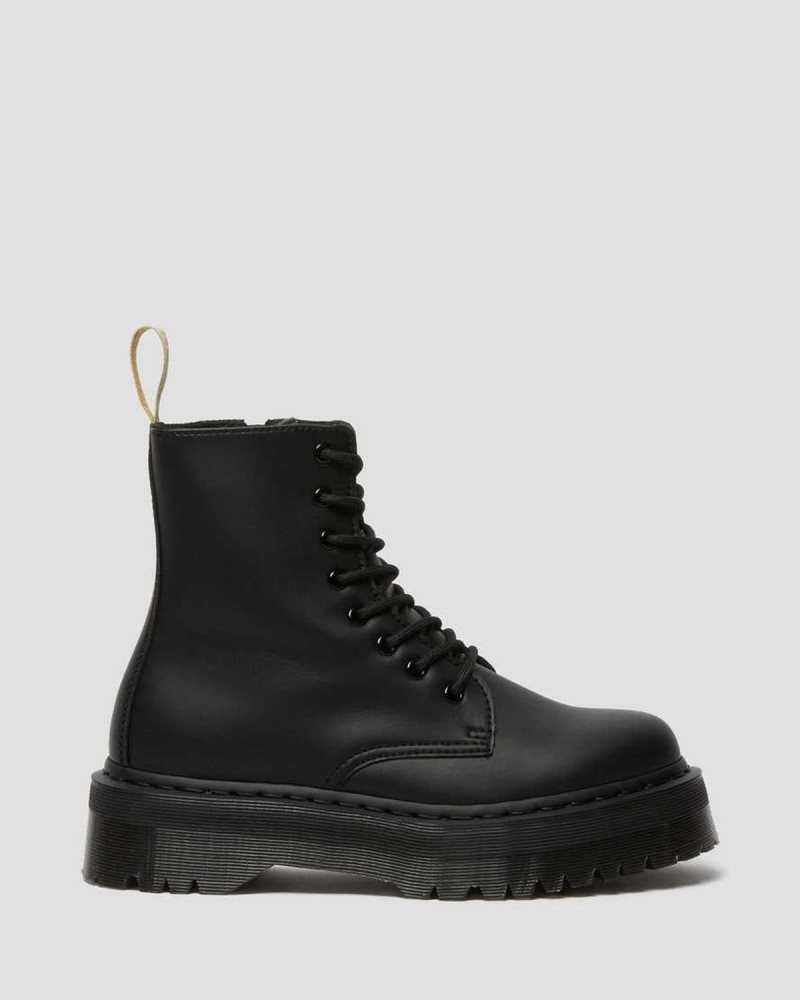 Dr Martens Vegan Jadon II Mono Platform Boots Ankle Boots Black | 89351WKFL