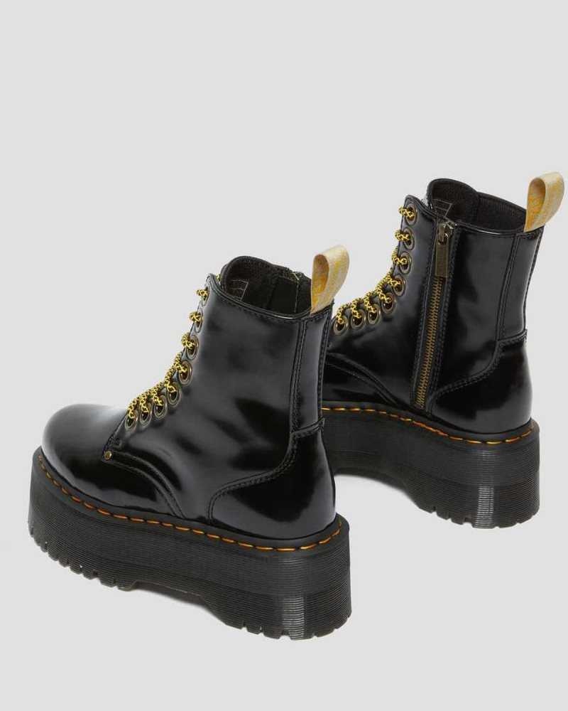 Dr Martens Vegan Jadon Max Platform Boots Ankle Boots Black | 90734PJVR