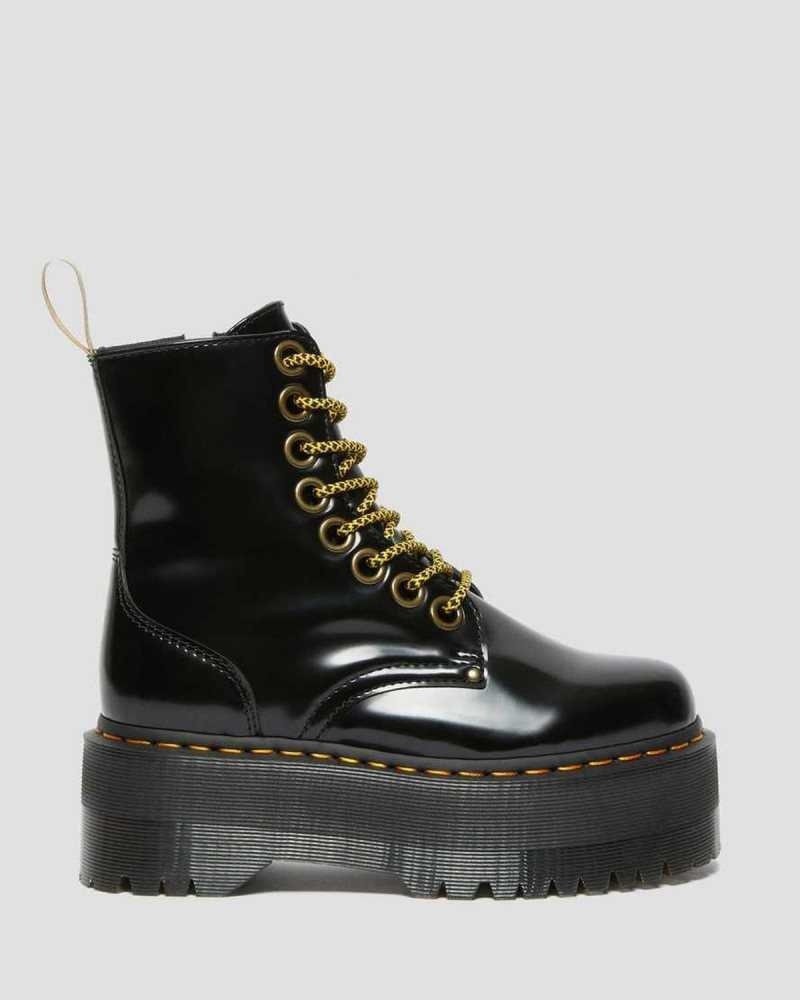 Dr Martens Vegan Jadon Max Platform Boots Ankle Boots Black | 90734PJVR