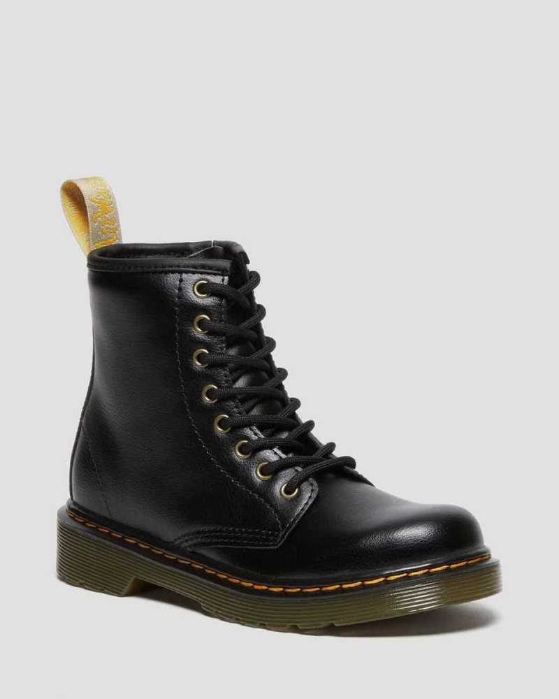 Dr Martens Vegan Junior 1460 Lace Up Boots Boots Black | 23795SVMK