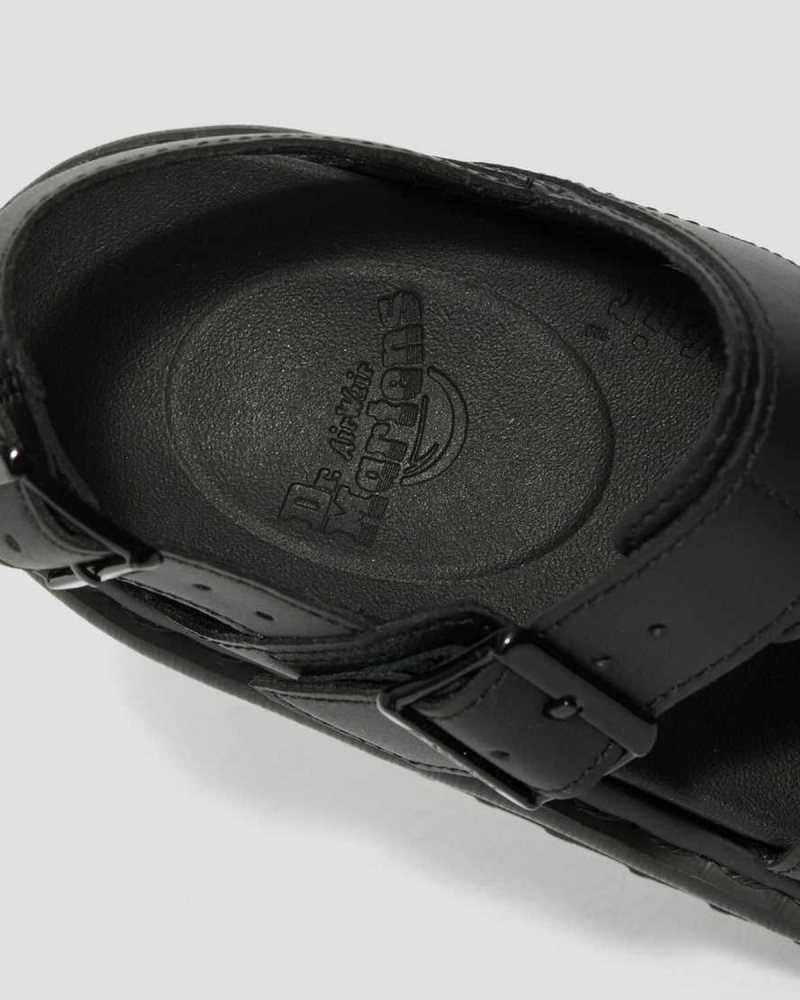 Dr Martens Voss Leather Strap Sandals Gladiator Sandals Black | 41632VPZC