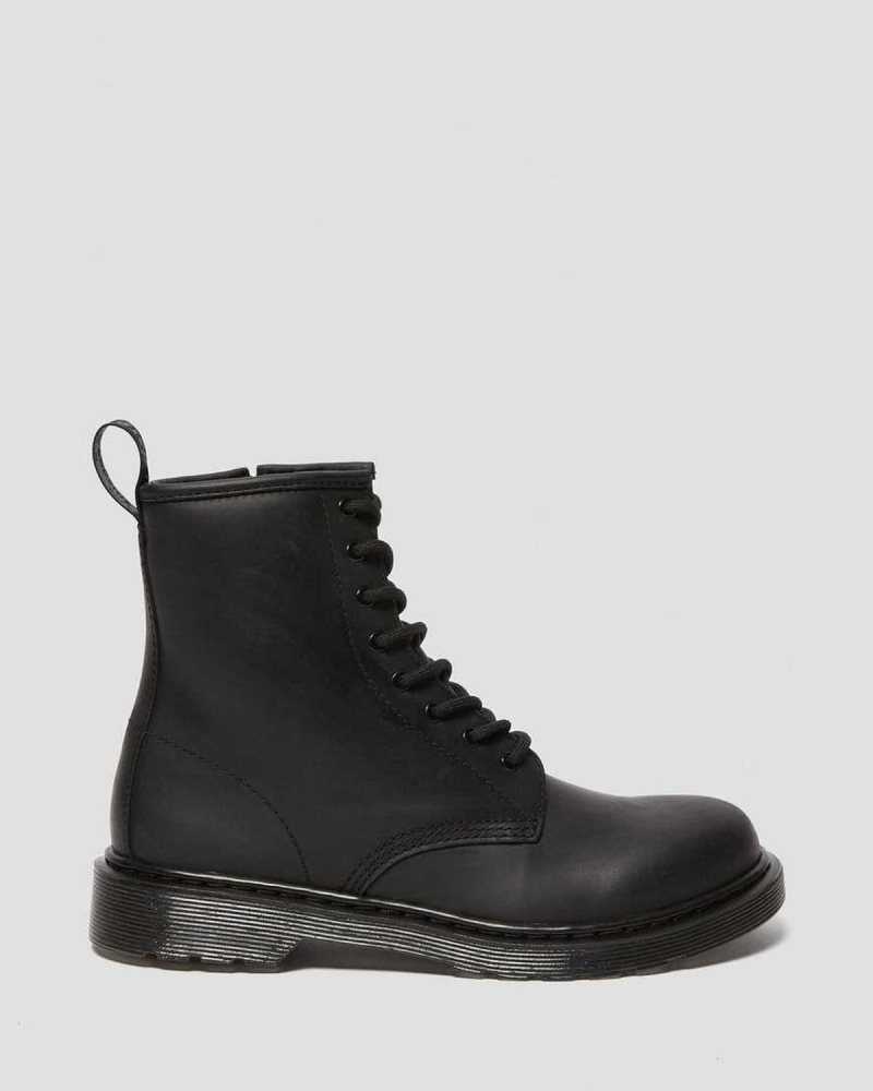 Dr Martens Youth 1460 Faux Fur Lined Boots Boots Black | 53784CRWA