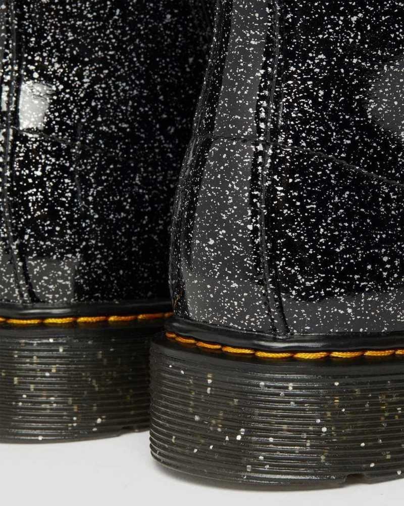 Dr Martens Youth 1460 Glitter Lace Up Boots Boots Black | 24796CYRG