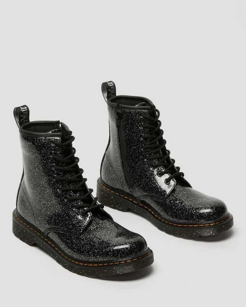 Dr Martens Youth 1460 Glitter Lace Up Boots Boots Black | 24796CYRG