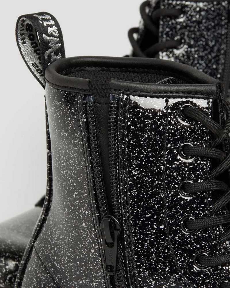 Dr Martens Youth 1460 Glitter Lace Up Boots Boots Black | 24796CYRG