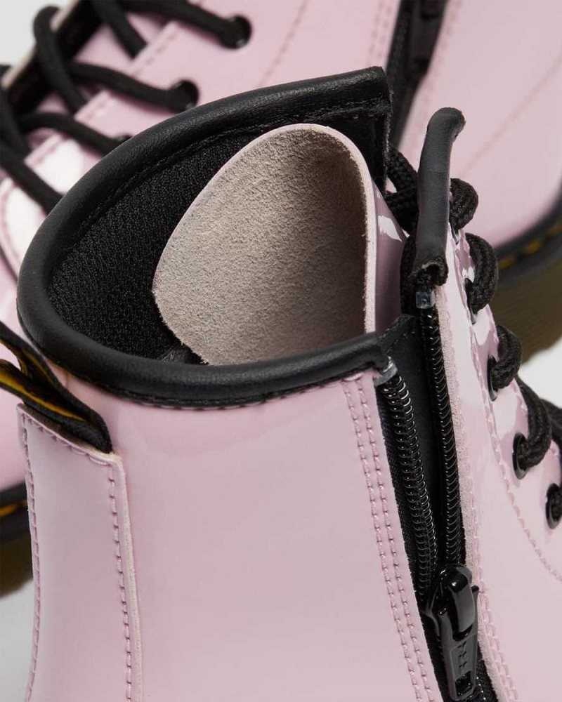 Dr Martens Youth 1460 Patent Leather Lace Up Boots Boots Pink | 39125TIKF