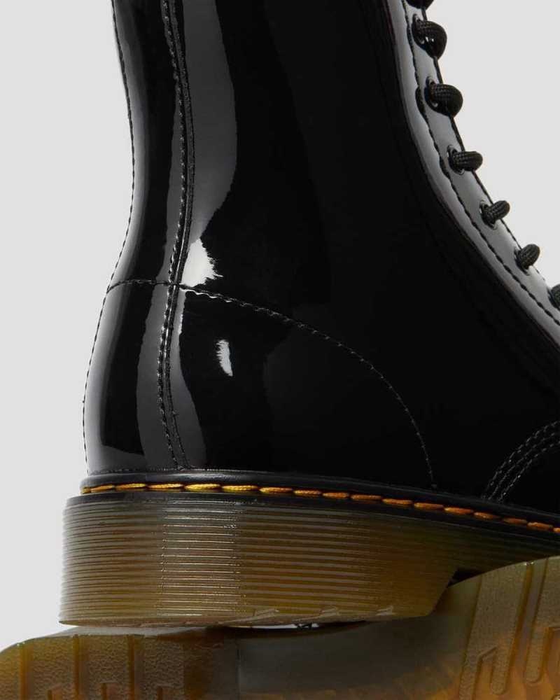 Dr Martens Youth 1460 Patent Leather Lace Up Boots Boots Black | 35269RCKT