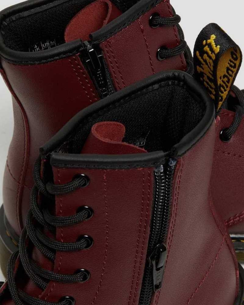 Dr Martens Youth 1460 Softy T Leather Lace Up Boots Boots Pink Red | 16895XRHF