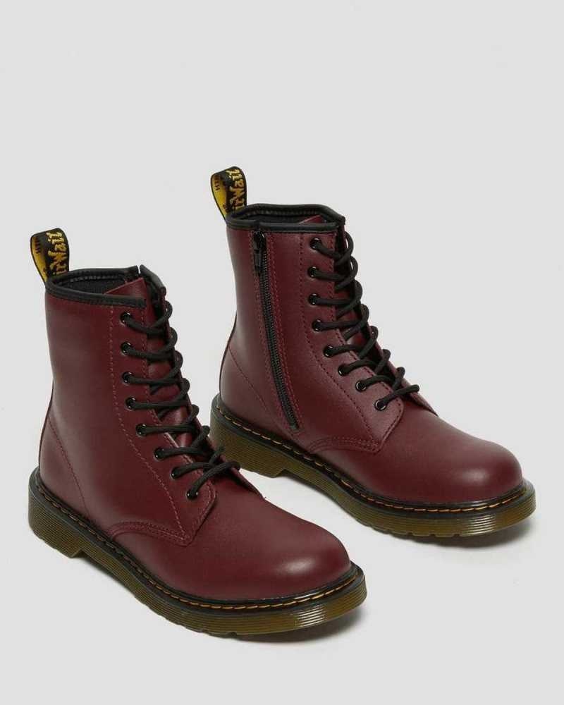 Dr Martens Youth 1460 Softy T Leather Lace Up Boots Boots Pink Red | 16895XRHF