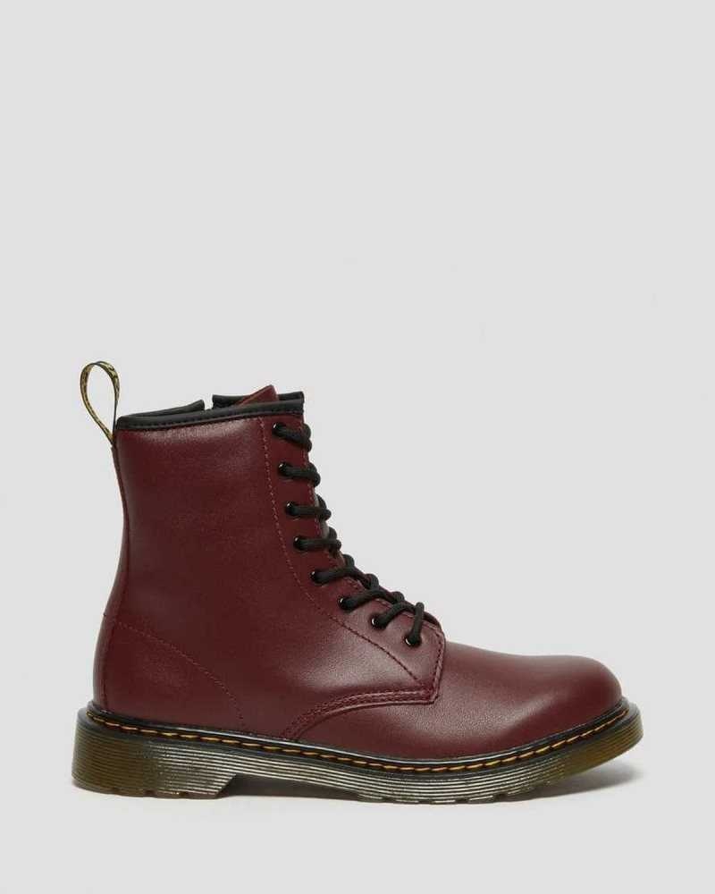 Dr Martens Youth 1460 Softy T Leather Lace Up Boots Boots Pink Red | 16895XRHF