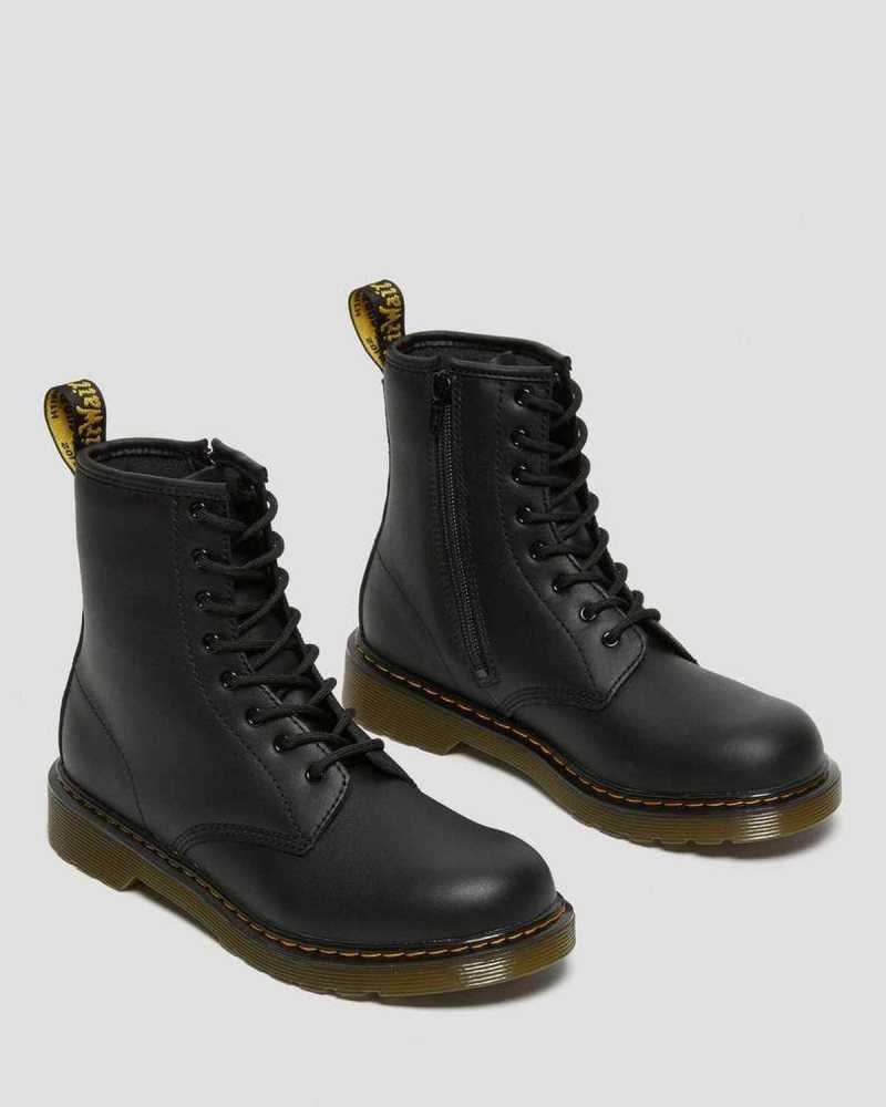 Dr Martens Youth 1460 Softy T Leather Lace Up Boots Boots Black | 67194CRKS