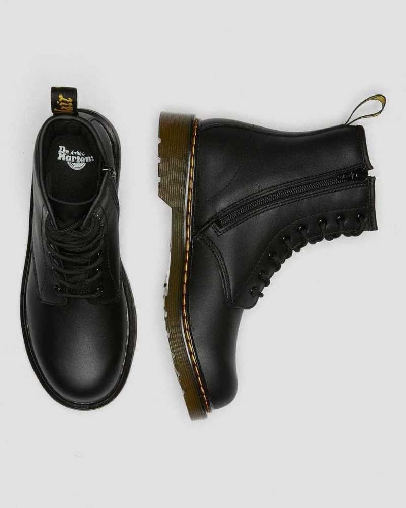 Dr Martens Youth 1460 Softy T Leather Lace Up Boots Boots Black | 67194CRKS