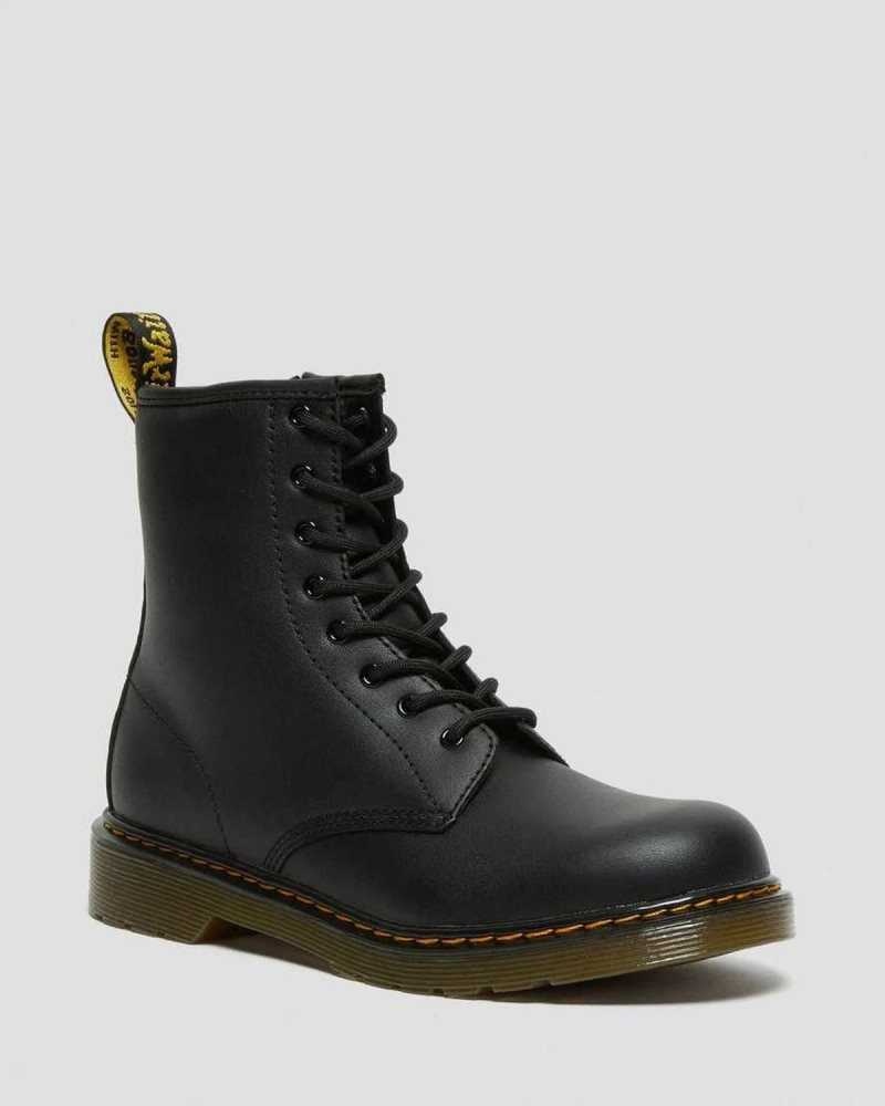 Dr Martens Youth 1460 Softy T Leather Lace Up Boots Boots Black | 67194CRKS