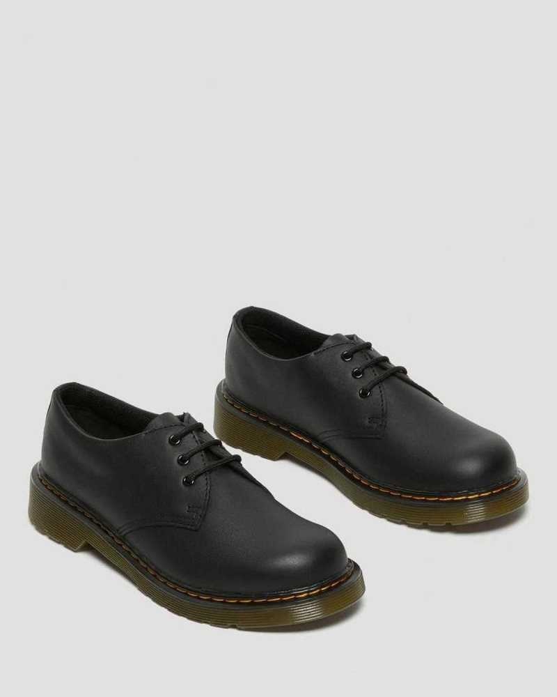 Dr Martens Youth 1461 Softy T Leather Shoes Shoes Black | 73519ACXP