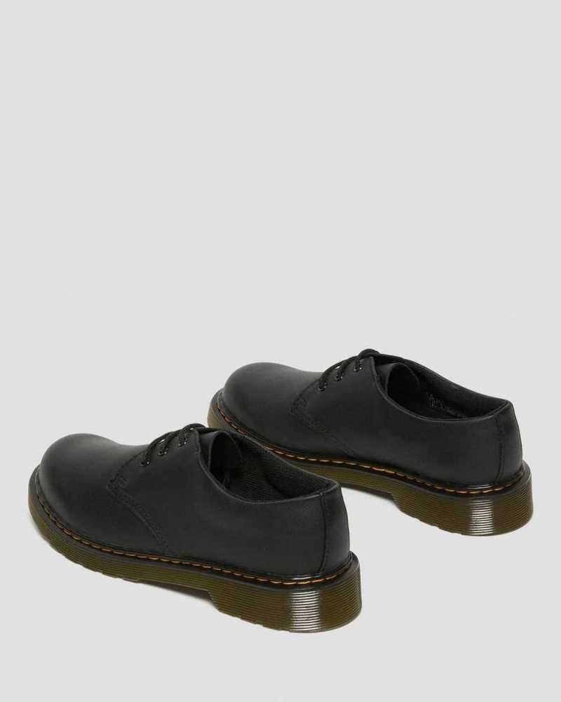 Dr Martens Youth 1461 Softy T Leather Shoes Shoes Black | 73519ACXP