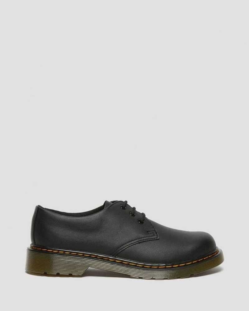 Dr Martens Youth 1461 Softy T Leather Shoes Shoes Black | 73519ACXP