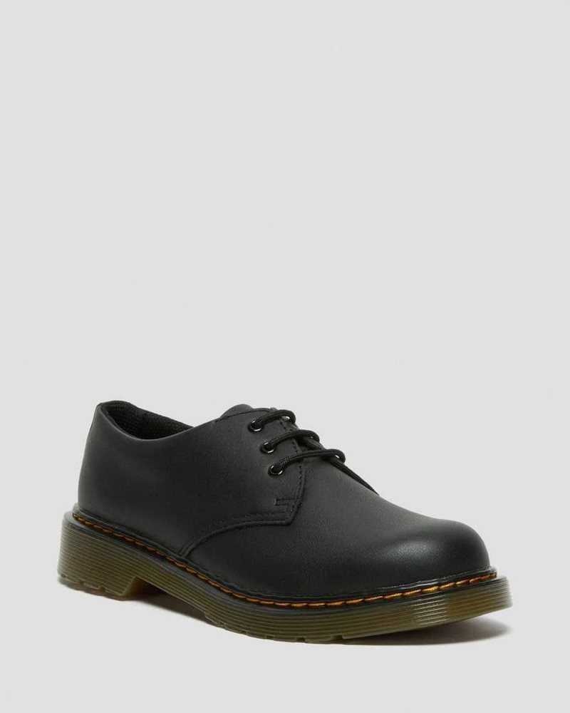 Dr Martens Youth 1461 Softy T Leather Shoes Shoes Black | 73519ACXP