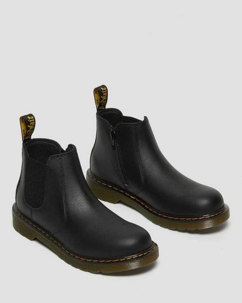 Dr Martens Youth 2976 Softy T Leather Chelsea Boots Boots Black | 21698JDQB